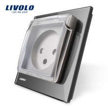 Livolo EU Estándar Israel Toma de corriente con cubierta impermeable AC 100 ~ 250V 16A VL - C7-C1ILWF-15